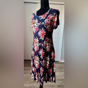 Annabelle Midnight Blue Floral Midi Dress